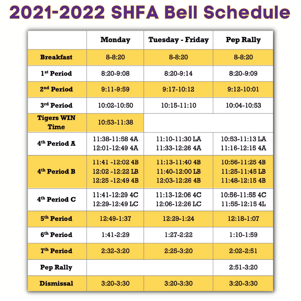 Bell Schedule